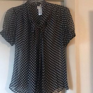 Sheer pok a dot size S top